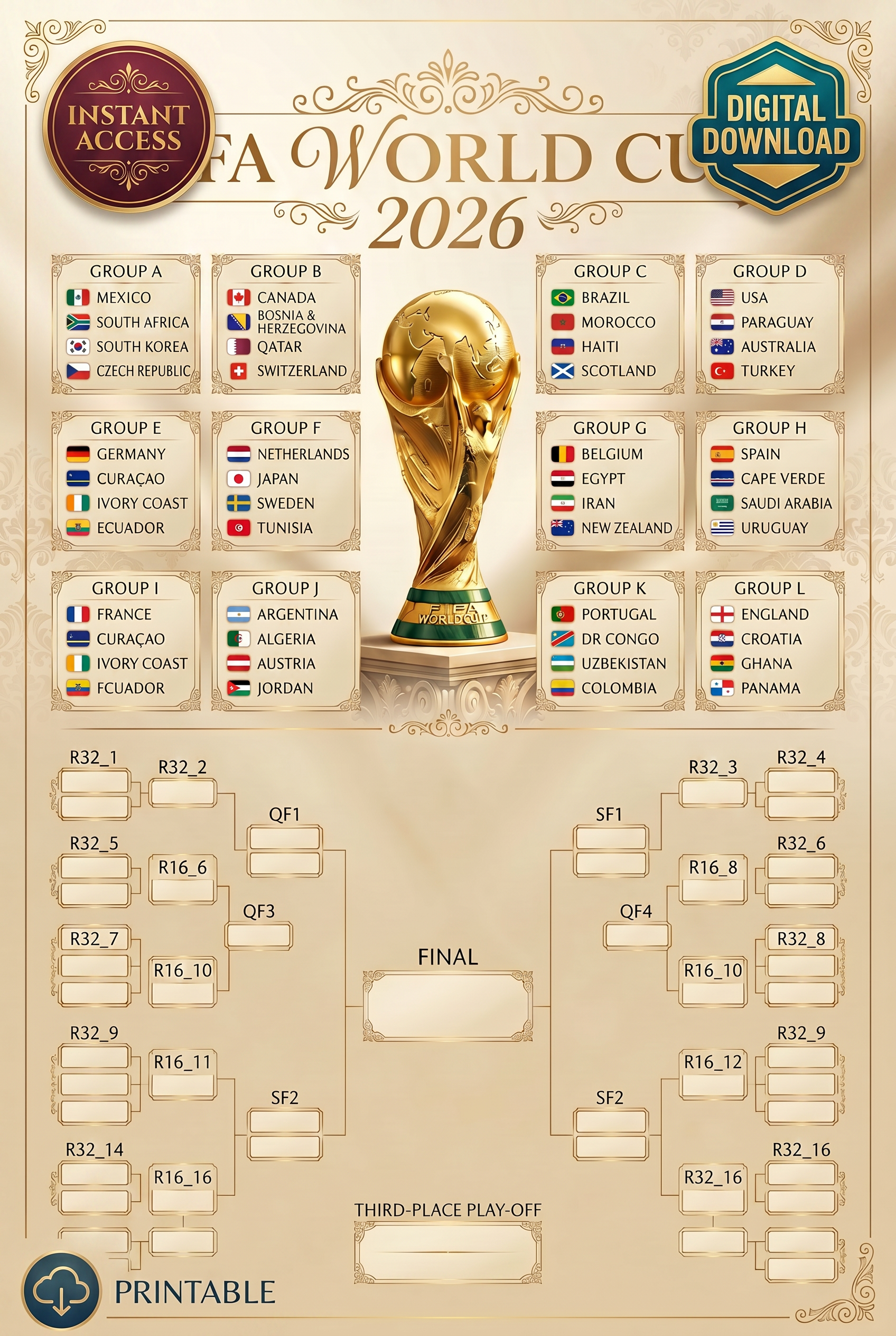 FIFA World Cup 2026 Street Art Poster | Urban Graffiti Style Tournament Chart