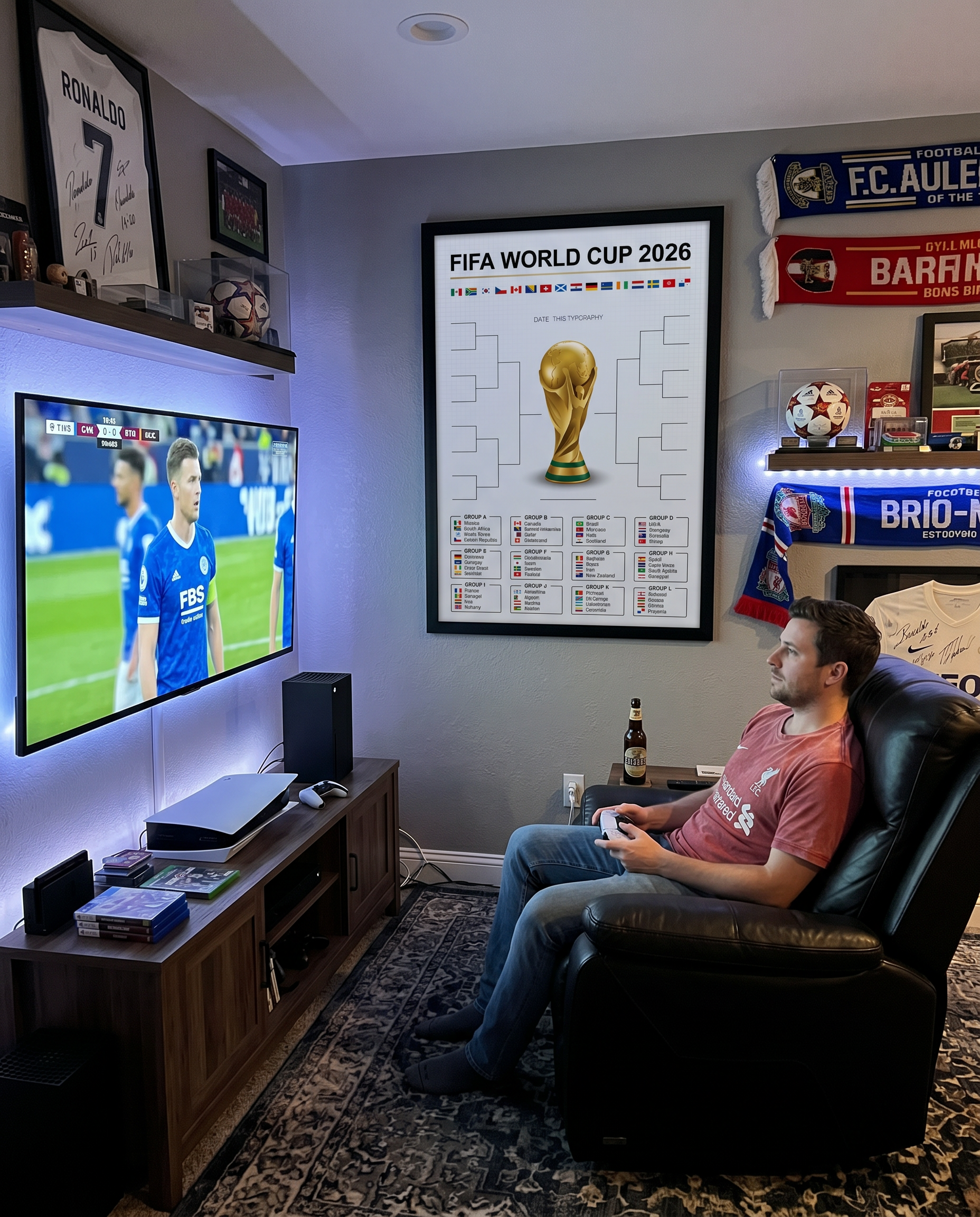 FIFA World Cup 2026 Official Trophy Poster | Premium Printable Tournament Bracket