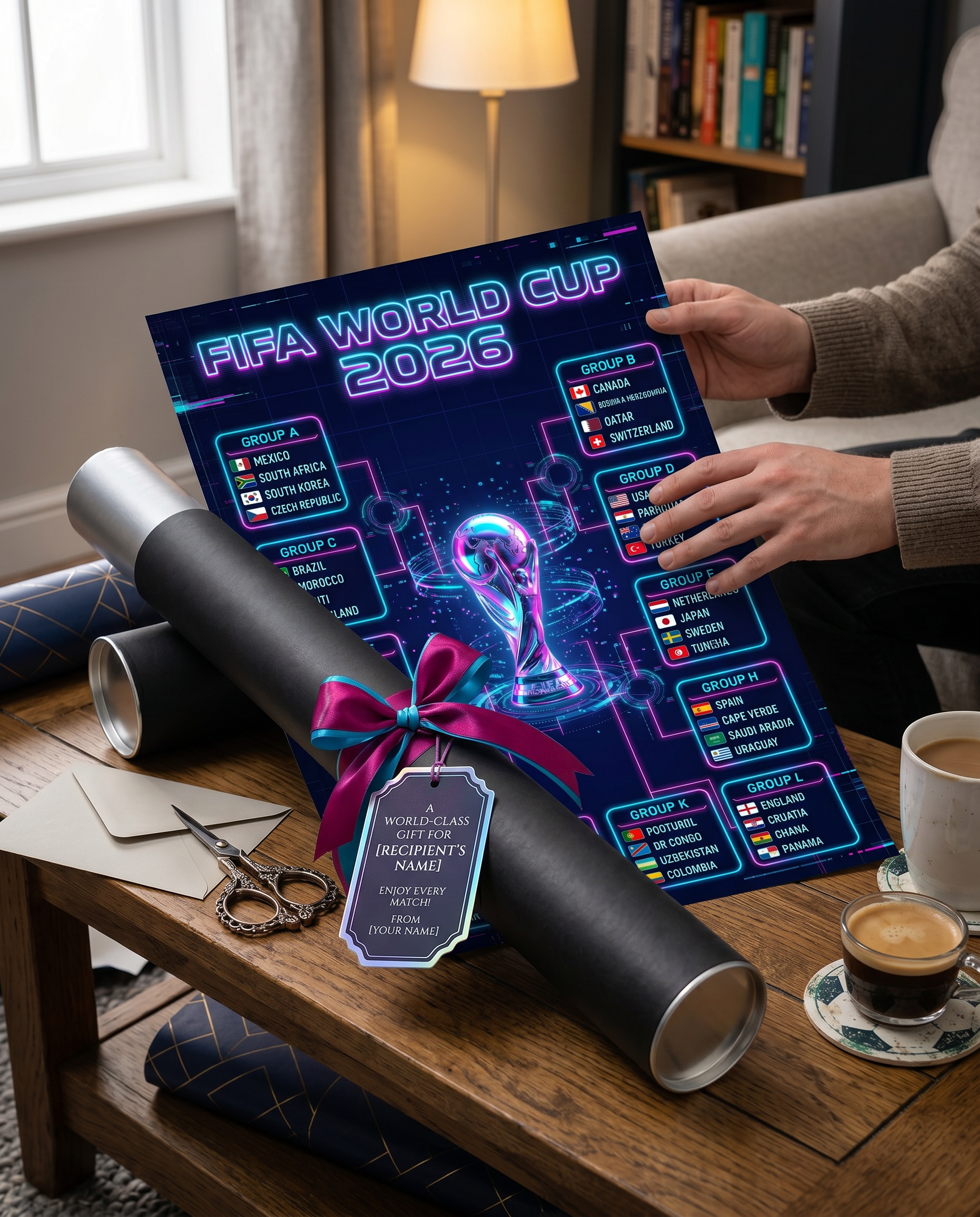 FIFA World Cup 2026 Printable Wall Chart | Minimalist Tournament Bracket Tracker