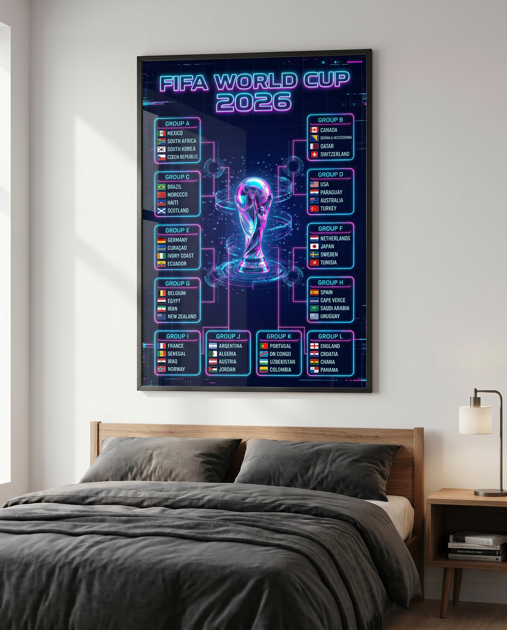 FIFA World Cup 2026 Printable Wall Chart | Minimalist Tournament Bracket Tracker