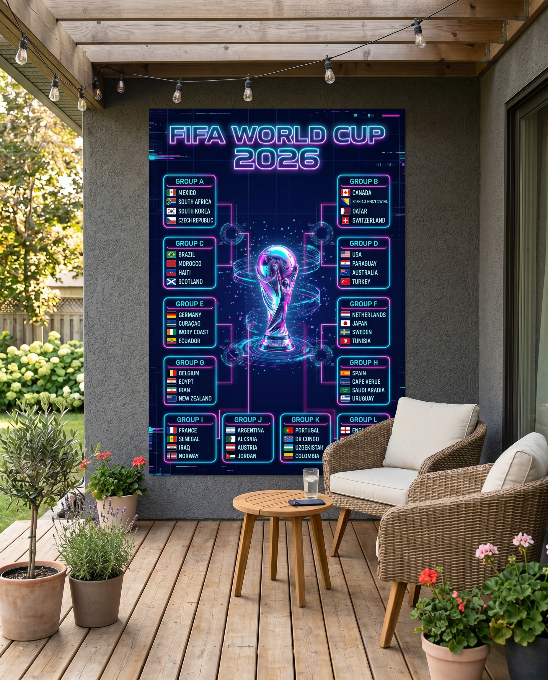 FIFA World Cup 2026 Printable Wall Chart | Minimalist Tournament Bracket Tracker