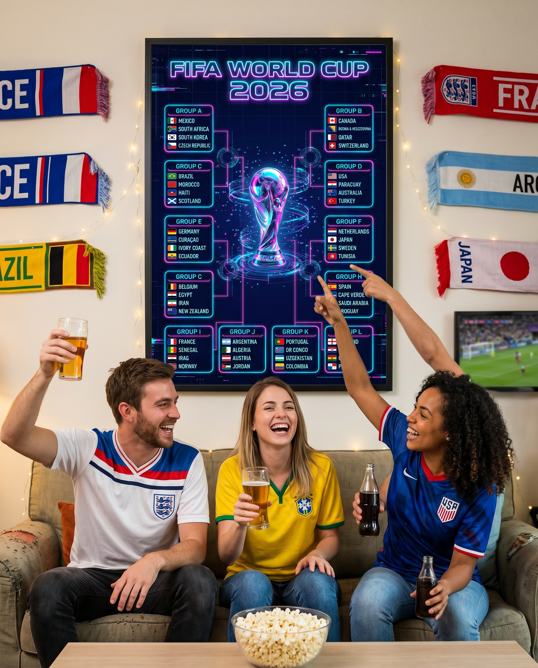 FIFA World Cup 2026 Printable Wall Chart | Minimalist Tournament Bracket Tracker