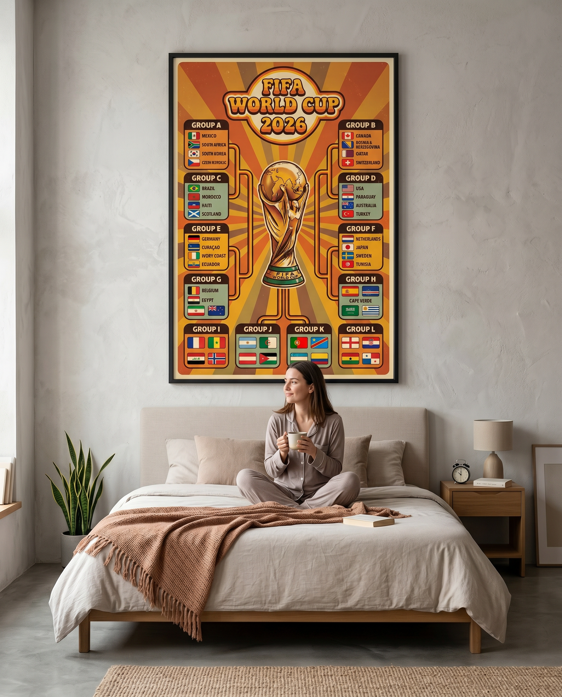 FIFA World Cup 2026 Colorful Wall Chart | Vibrant Printable Tournament Tracker