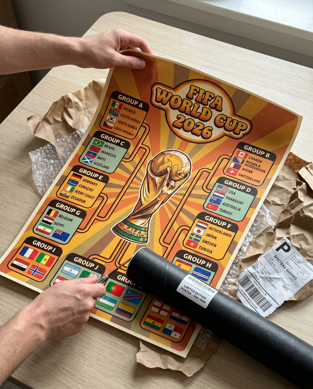 FIFA World Cup 2026 Colorful Wall Chart | Vibrant Printable Tournament Tracker