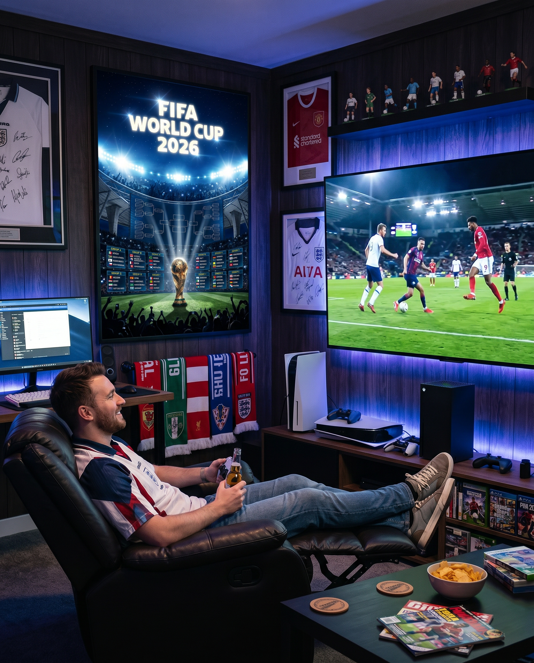 FIFA World Cup 2026 Gold Trophy Poster | Luxury Printable Tournament Bracket