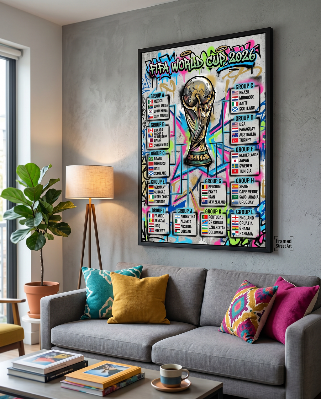 FIFA World Cup 2026 Retro Poster | Vintage Printable Tournament Schedule & Bracket