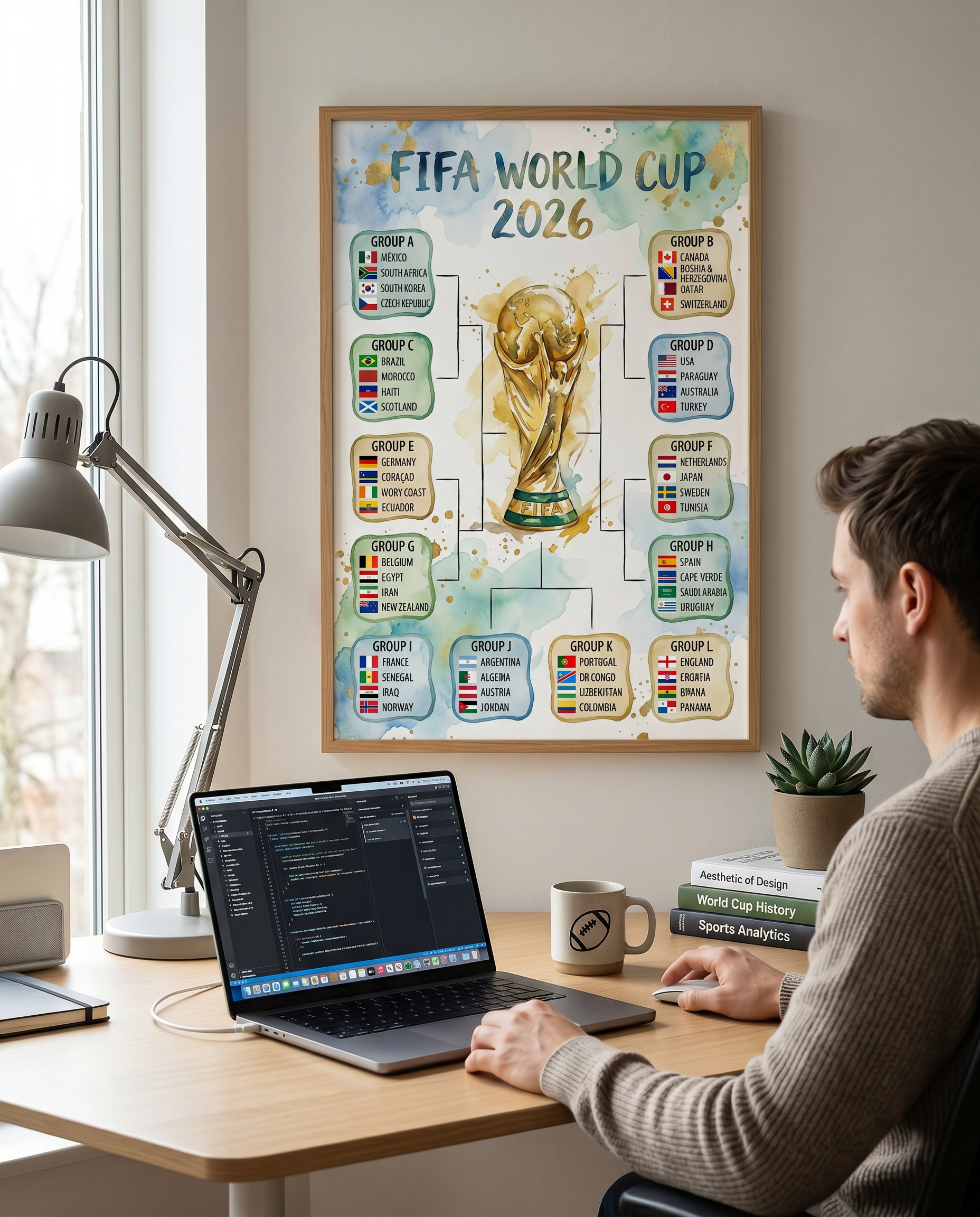 FIFA World Cup 2026 Stadium Poster | Dramatic Night Game Tournament Bracket