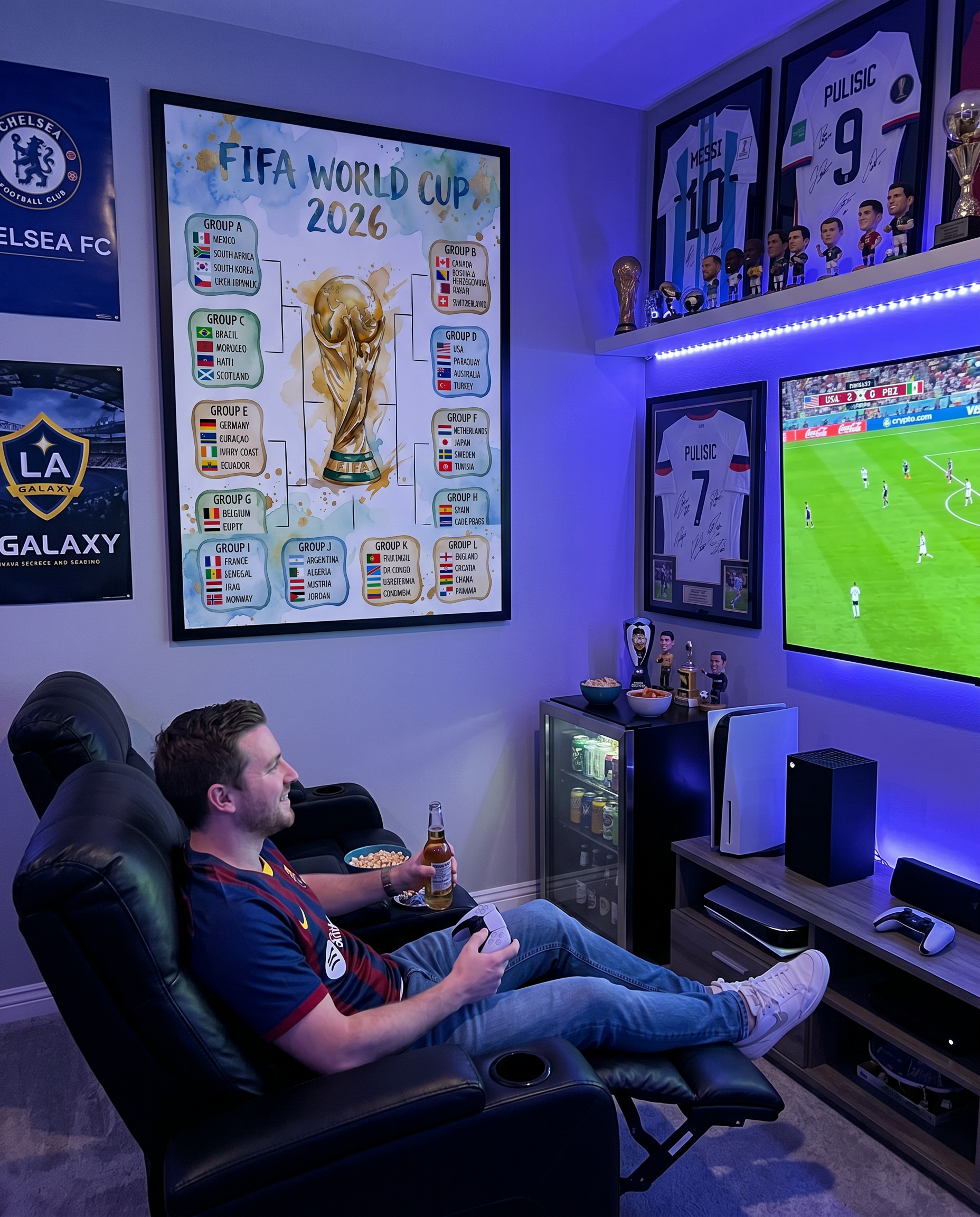 FIFA World Cup 2026 Stadium Poster | Dramatic Night Game Tournament Bracket