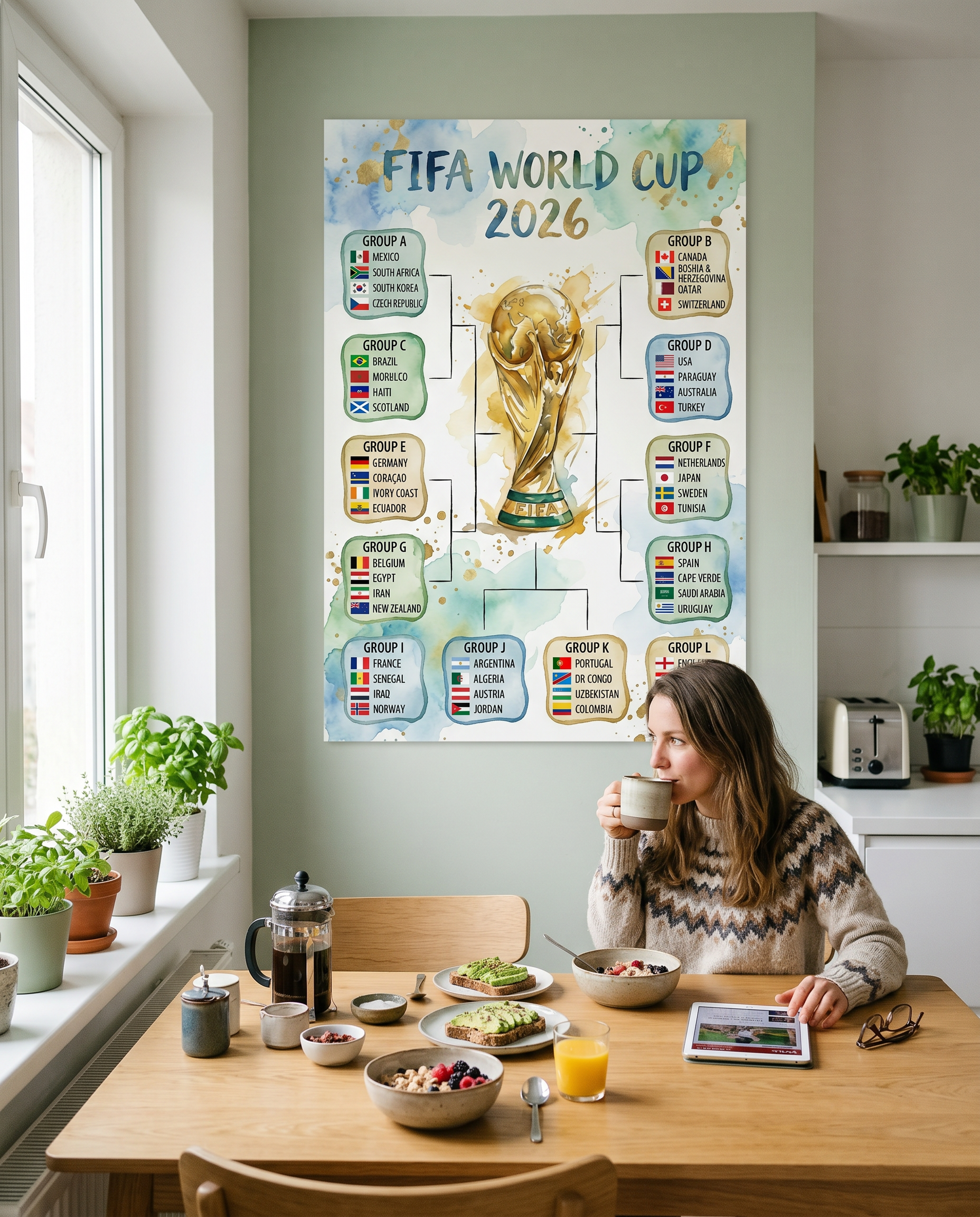 FIFA World Cup 2026 Stadium Poster | Dramatic Night Game Tournament Bracket
