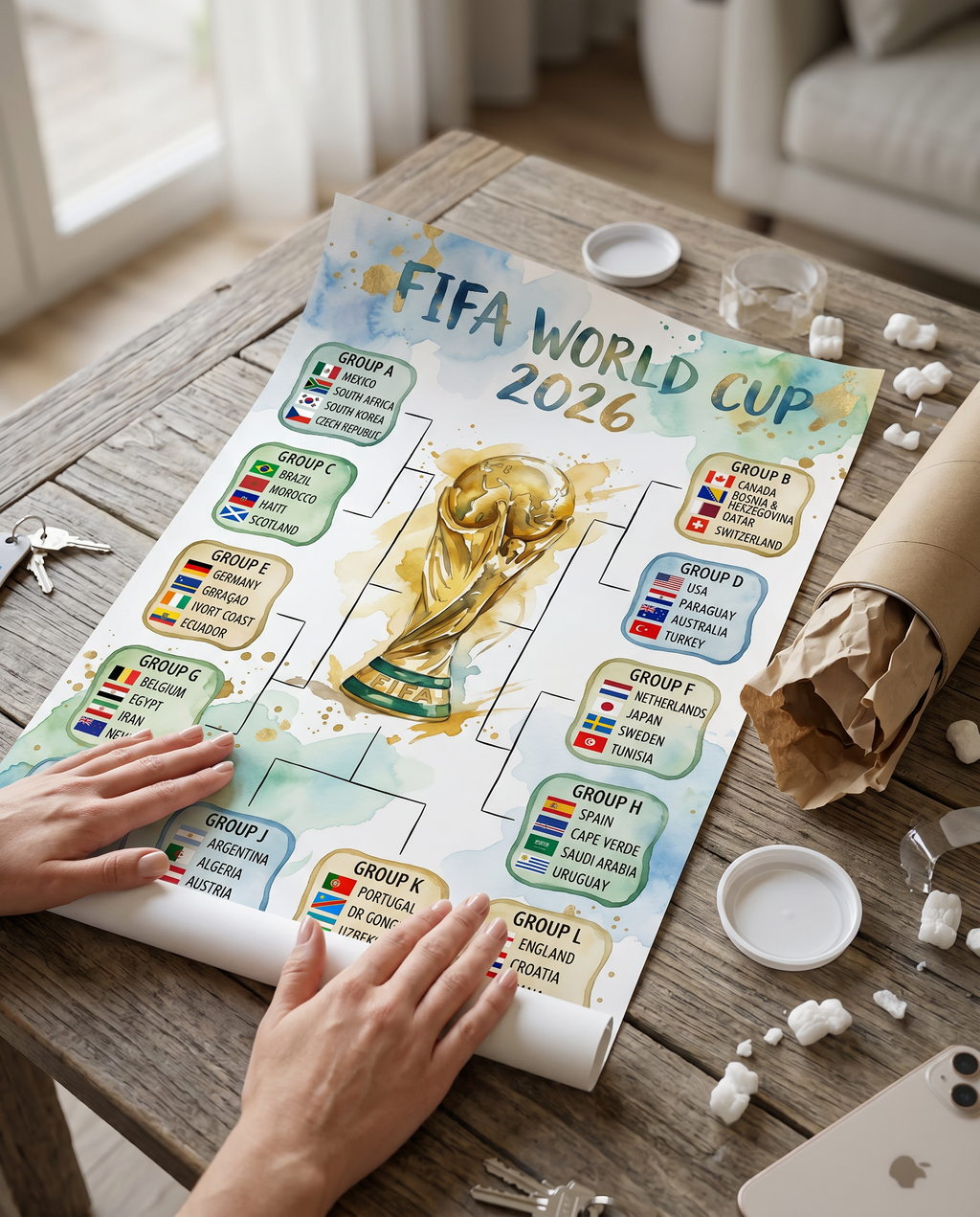 FIFA World Cup 2026 Stadium Poster | Dramatic Night Game Tournament Bracket