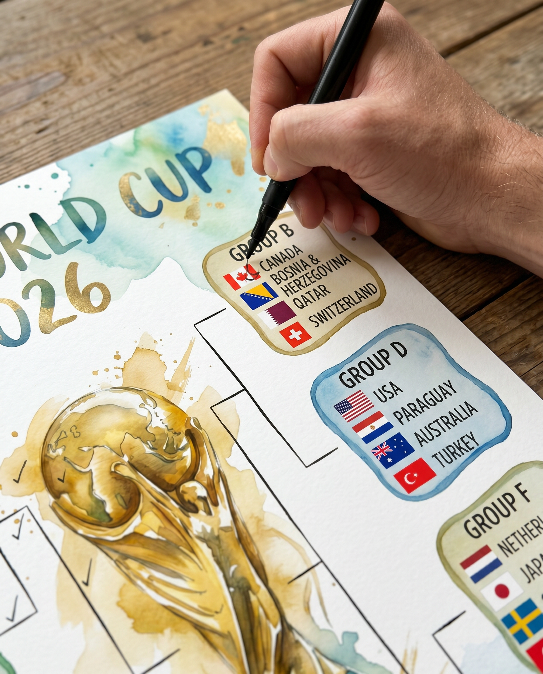 FIFA World Cup 2026 Stadium Poster | Dramatic Night Game Tournament Bracket