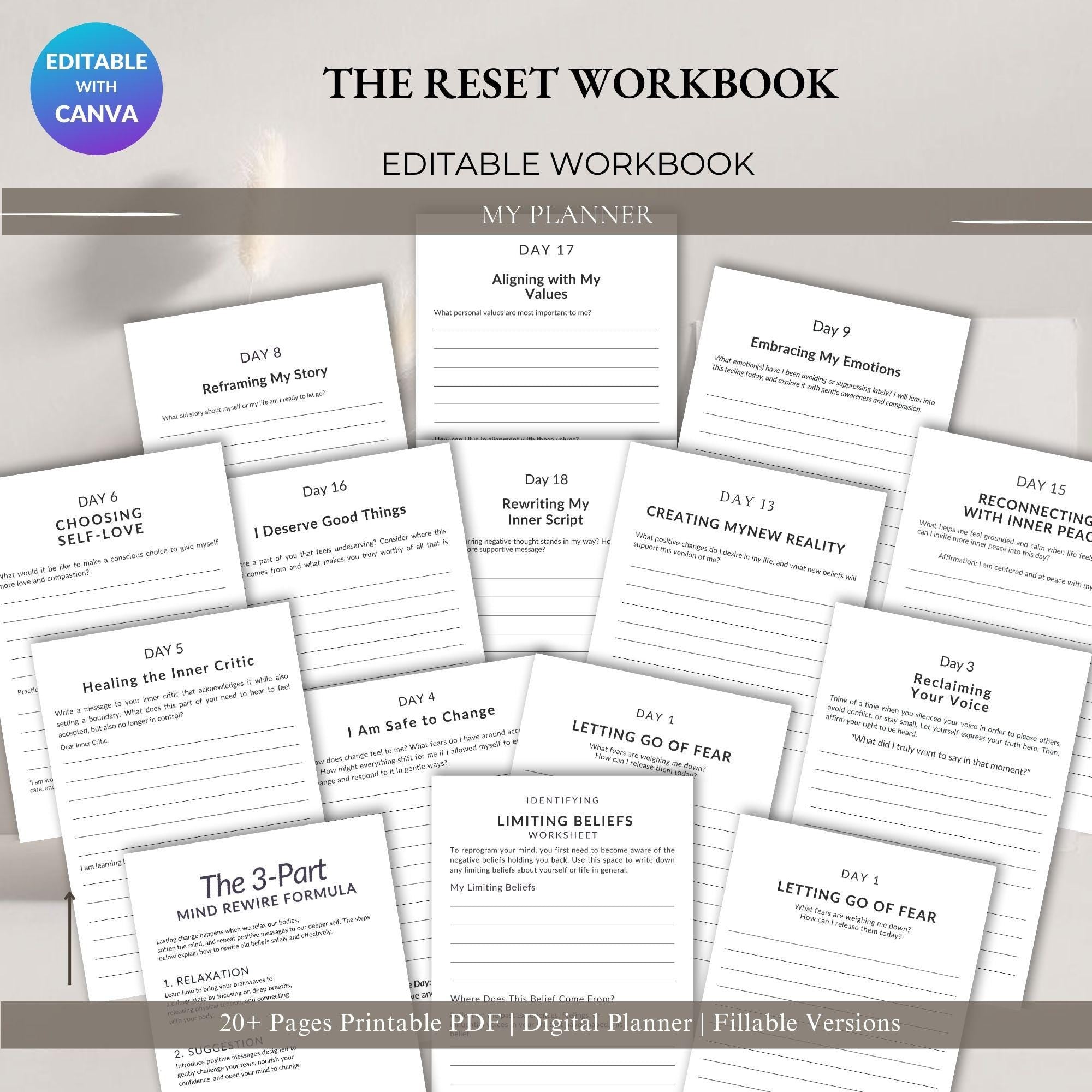 Personal Growth Reset Workbook – Goal Setting & Habit Planner