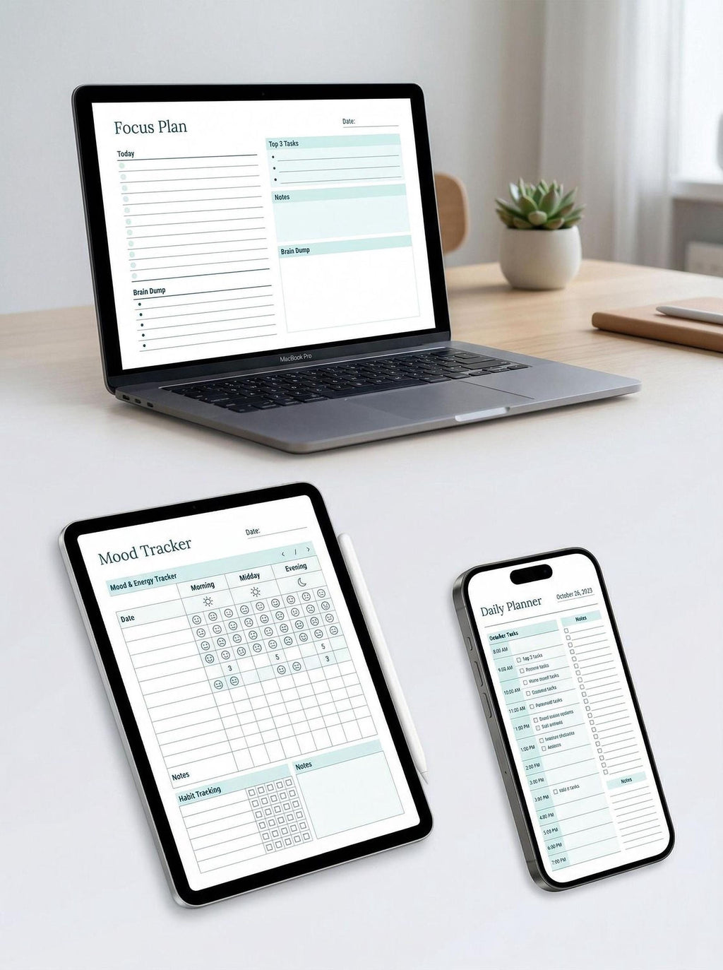 ADHD Planner – Mood Tracker & Daily Planner (Printable PDF)