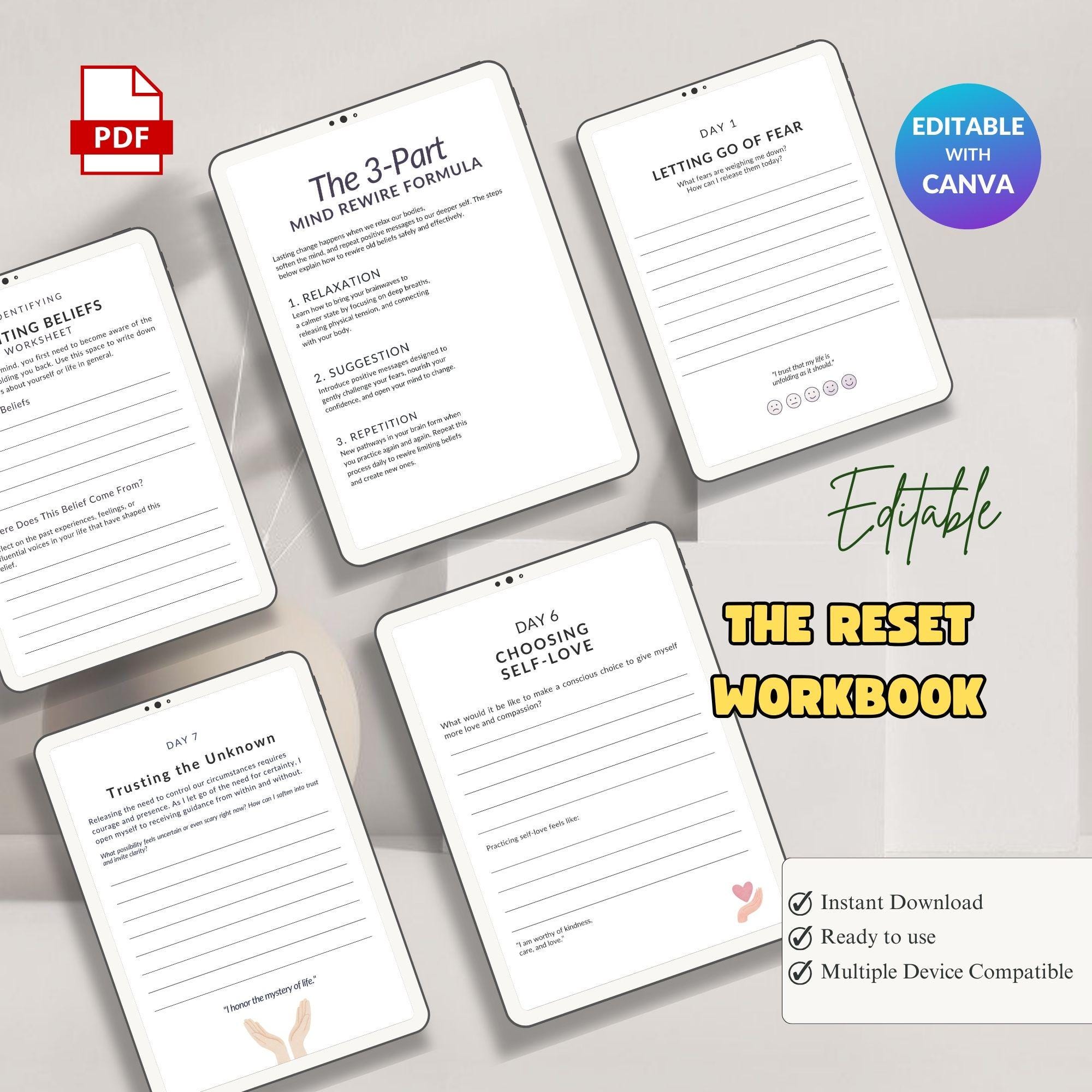 Personal Growth Reset Workbook – Goal Setting & Habit Planner