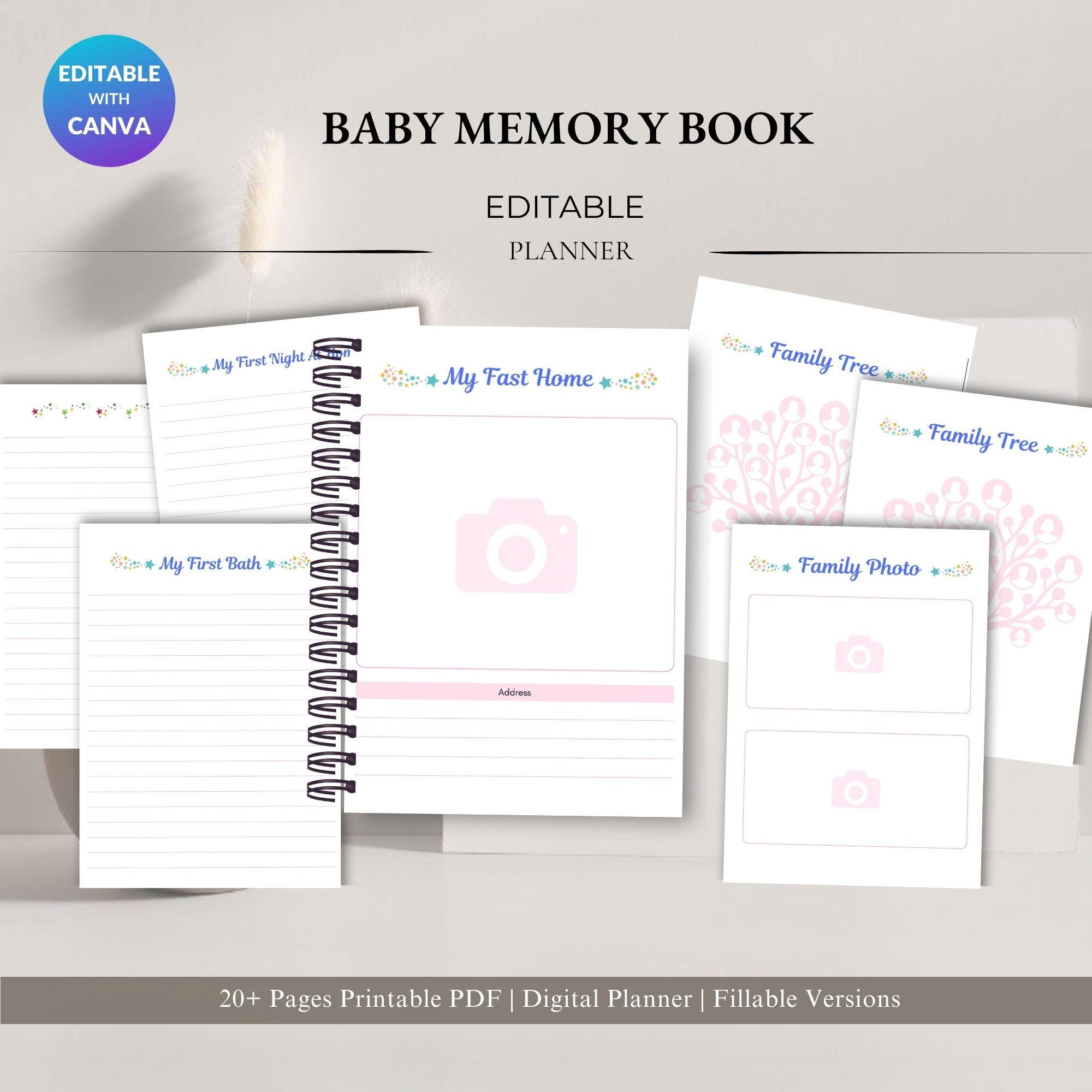 Baby Milestone Journal – Soft Neutral Memory Book (Printable PDF)